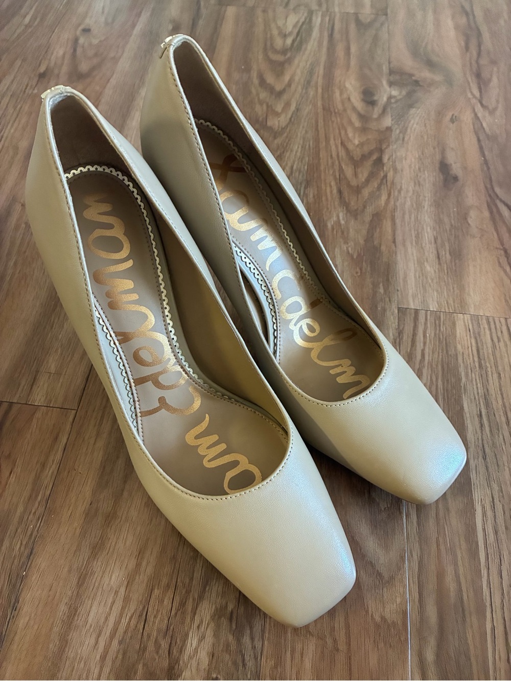 Sam Edelman Beth Leather Square-Toe Pumps 7.5